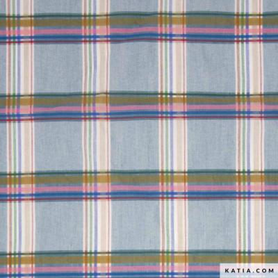 Tissu Madras Bleu Katia
