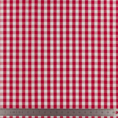 Tissu coton popeline vichy ciel