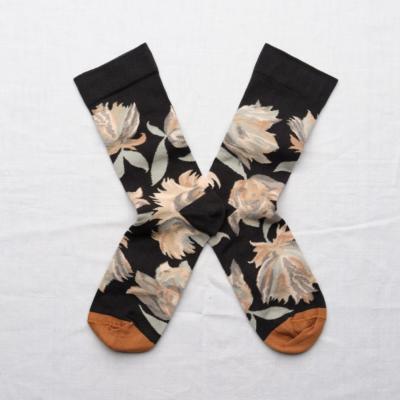 Chaussettes BONNE MAISON Fleurs Faux Noir