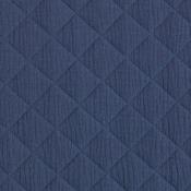 Double gaze matelasse Bleu Marine