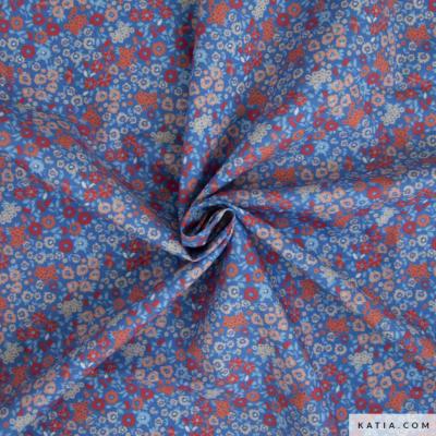 Popeline de coton Katia small flowers