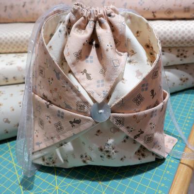 Kit à coudre " Pochon Origami" Atelier Perdu Foncé