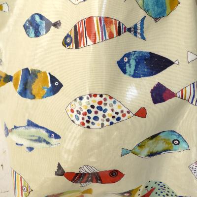 Toile enduite Poissons Multicolores