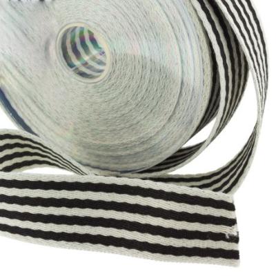 Sangle pour sac 38mm noir/blanc