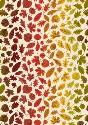 Tissu Lewis et Irene Winter Nap Feuilles Clair