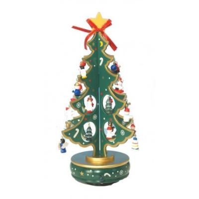 Boîte à musique SAPIN BOIS VERT 33 cm