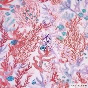 Tissu Rayonne  Print Voile Red Seabed de KATIA