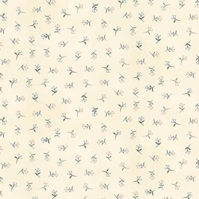 Tissu MAKOWER TRANQUILITY Feuillage Bleu