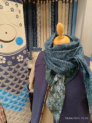 Etole TISSU BATIK BLEU