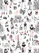 Tissu Percale I Love Paris