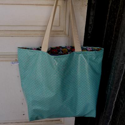 KIT  à coudre Cabas de Plage Turquoise