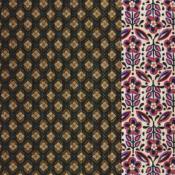 Tissu Matelassé Imprimé JKLYNN Ecru / Anthracite