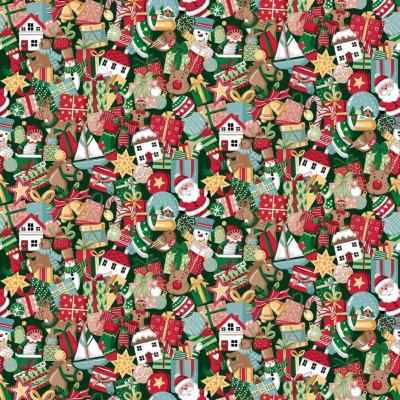 Tissu MAKOWER VOEUX DE NOEL 033G