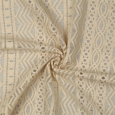 Tissu crochet beige