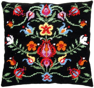 Kit Coussin CANEVAS GOBELIN FOLKLORE NOIR