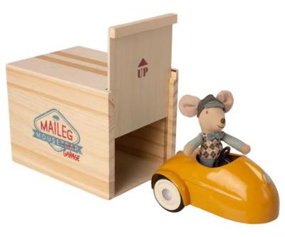 Voiture Vintage Jaune et Garage pour souris Maileg