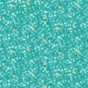 Tissu MAKOWER HIKARI 2522 T GINGKO  TURQUOISE