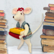 Kit à Broder "  Petite souris Libraire"