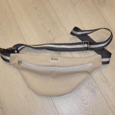 Sac Banane Velours Beige