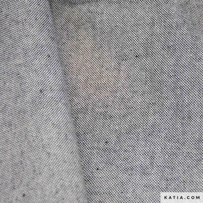 Toile CANVAS coton recyclé uni gris foncé