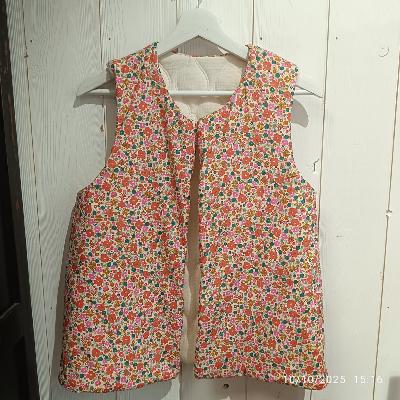 Gilet de Berger Matelassé Fleurettes