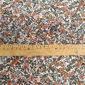 Coton fleurs marron