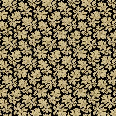 Tissu ANDOVER BELLE ROSE Petites Fleurs Noires Fond Beige