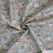 Popeline de coton Katia Mushroom Birds