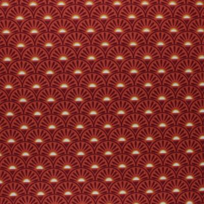 Tissu POPPY Retro Graphic Brique